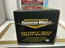 1:18 ERTL 1955 CHEVY TRUCK STREET MACHINE RED ON GREY image