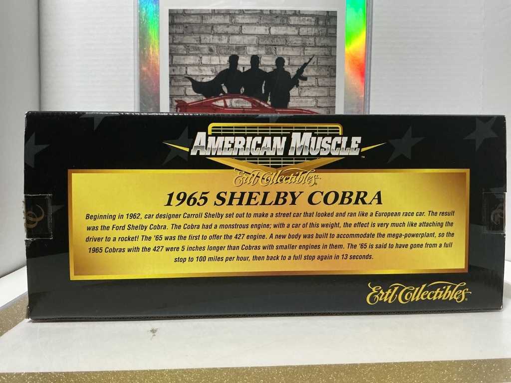 1:18 ERTL 10TH ANNIVERSARY 1965 SHELBY COBRA RED ON BLACK image