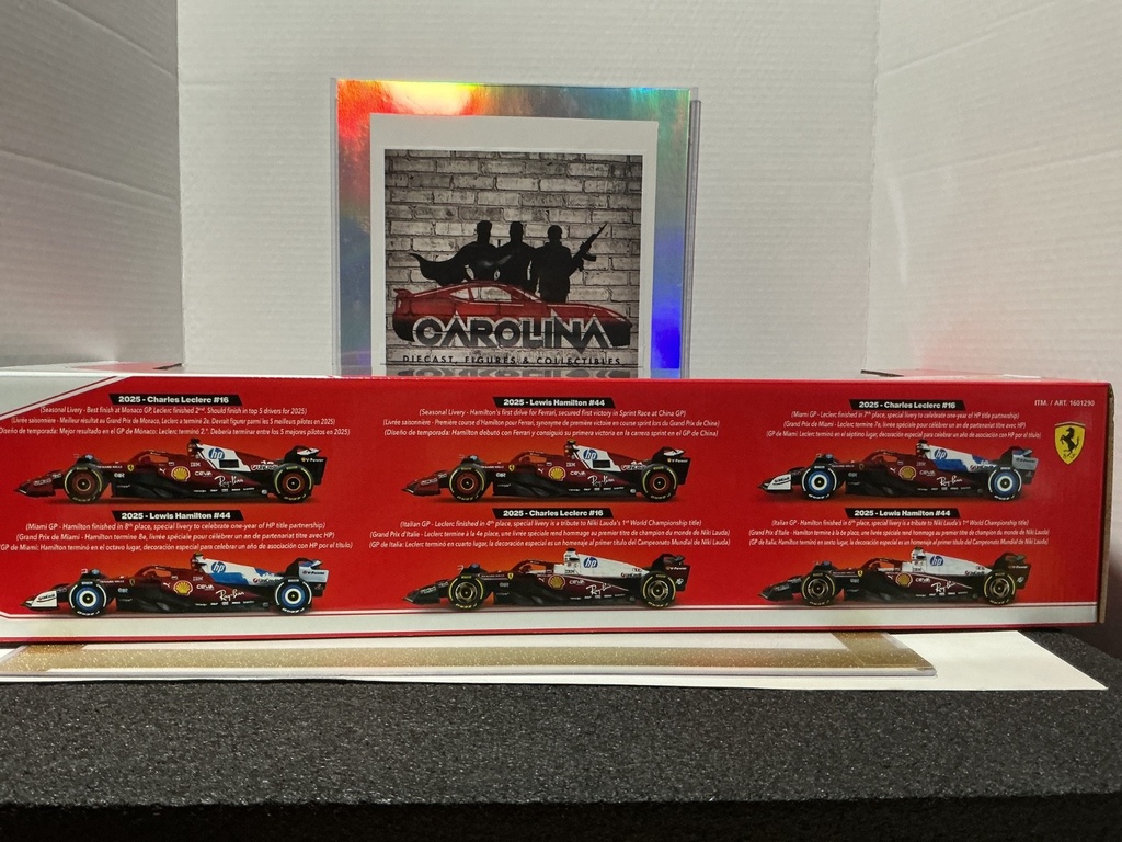 1:43 BBURAGO ALL NEW STYLES - FORMULA RACING SHELL / FERRARI 6 PACK image