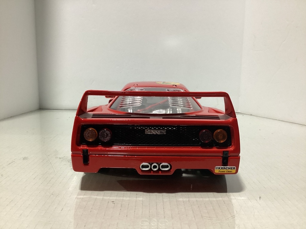 1:18 Burago 1987 Ferrari F40 Philippe Charriol #41 Red on Grey (stickers on top) image