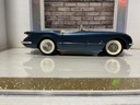 1:18 MIRA 1954 CORVETTE CHEVROLET BLUE ON TAN [SPOTS ON PAINT, CHROME MISSING] image