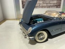 1:18 MIRA 1954 CORVETTE CHEVROLET BLUE ON TAN [SPOTS ON PAINT, CHROME MISSING] image