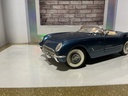 1:18 MIRA 1954 CORVETTE CHEVROLET BLUE ON TAN [SPOTS ON PAINT, CHROME MISSING] image