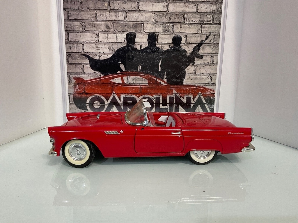 1:18 REVELL 1955 THUNDERBIRD RED ON RED JUNK YARD PARTS CAR image