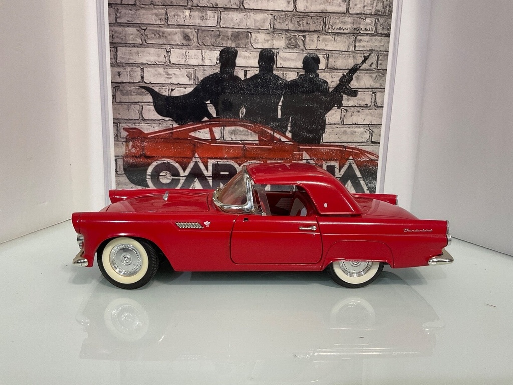1:18 REVELL 1955 THUNDERBIRD RED ON RED JUNK YARD PARTS CAR image