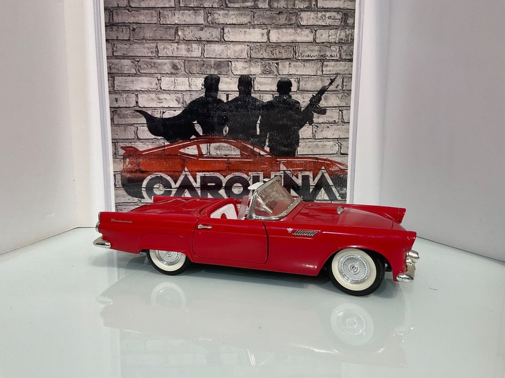 1:18 REVELL 1955 THUNDERBIRD RED ON RED JUNK YARD PARTS CAR image