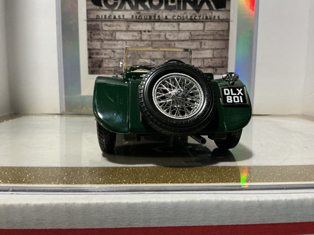1:18 BURAGO 1937 Jaguar SS-100 - Green on Tan Convertible image