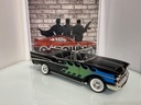 1:18 ERTL 1957 CHEVY BEL AIR CONVERTIBLE BLACK W/FLAMES ON BLACK image