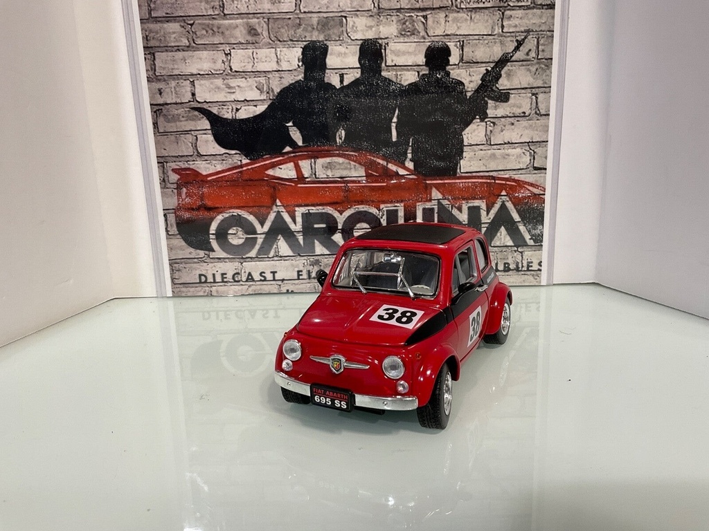 1:18 Road Signature Fiat Abarth RED ON Gray * No Tail Light * image