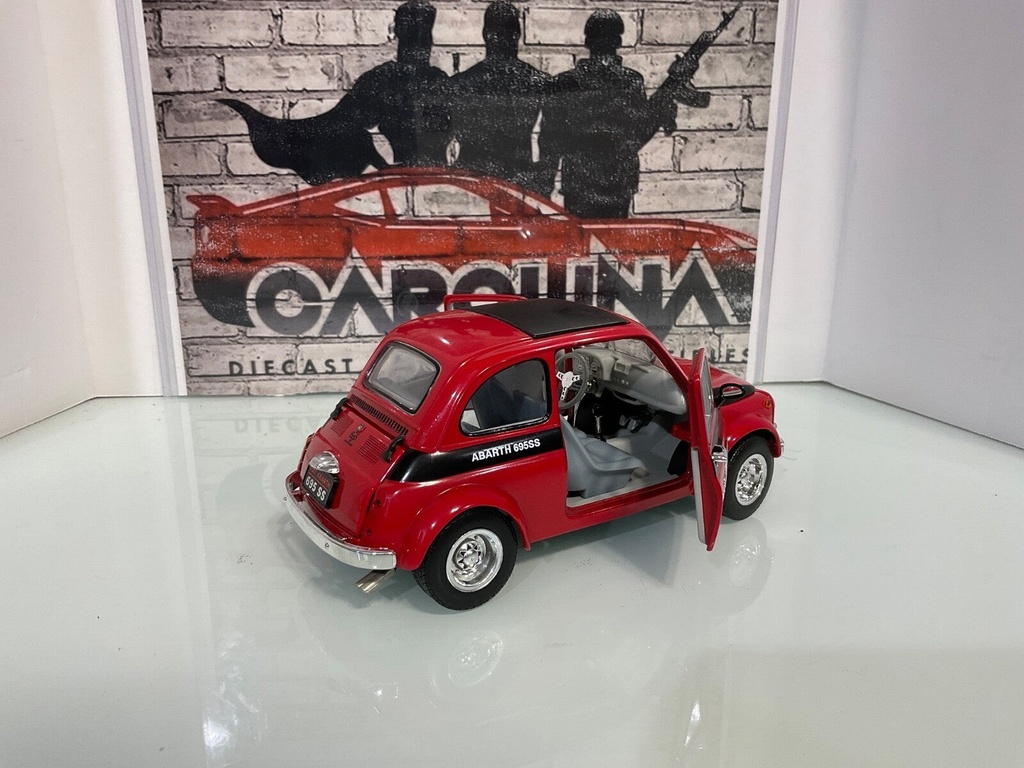 1:18 Road Signature Fiat Abarth RED ON Gray * No Tail Light * image