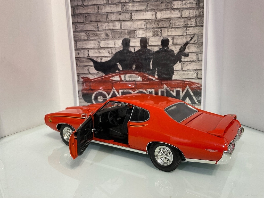 1:18 MOTOR MAX 1969 GTO JUDGE ORANGE ON BLACK image