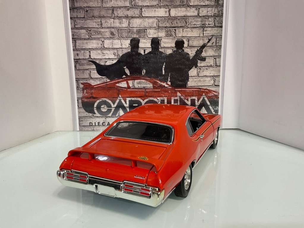 1:18 MOTOR MAX 1969 GTO JUDGE ORANGE ON BLACK image