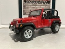 1:18 MAISTO JEEP WRANGLER RUBICON RED ON BLACK [NO BOX] image