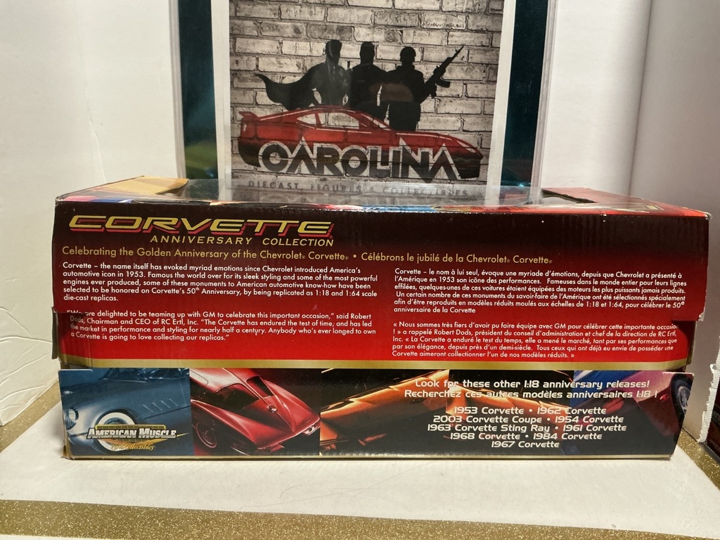 1:18 ERTL - AMERICAN MUSCLE 1984 CORVETTE COUPE [DAMAGED BOX] 50TH ANNIVERSARY image