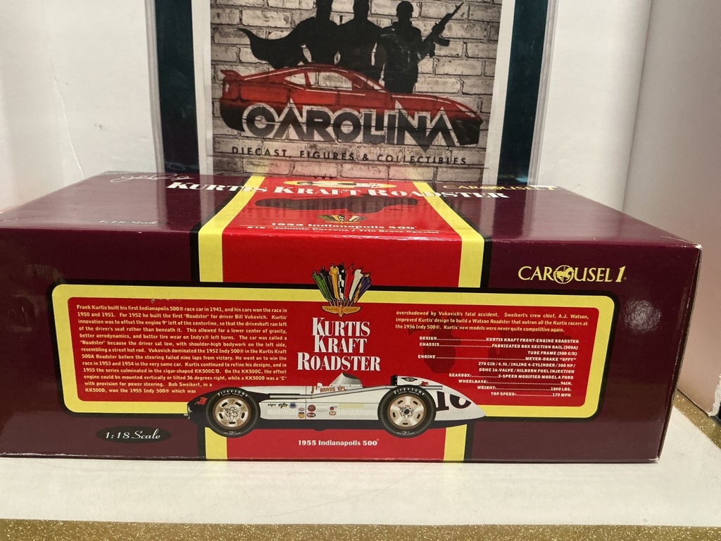 1:18 CAROUSEL1 1955 INDIANAPOLIS 500 - #16 JOHNNIE PARSONS/TRIO BRASS SPECIAL image