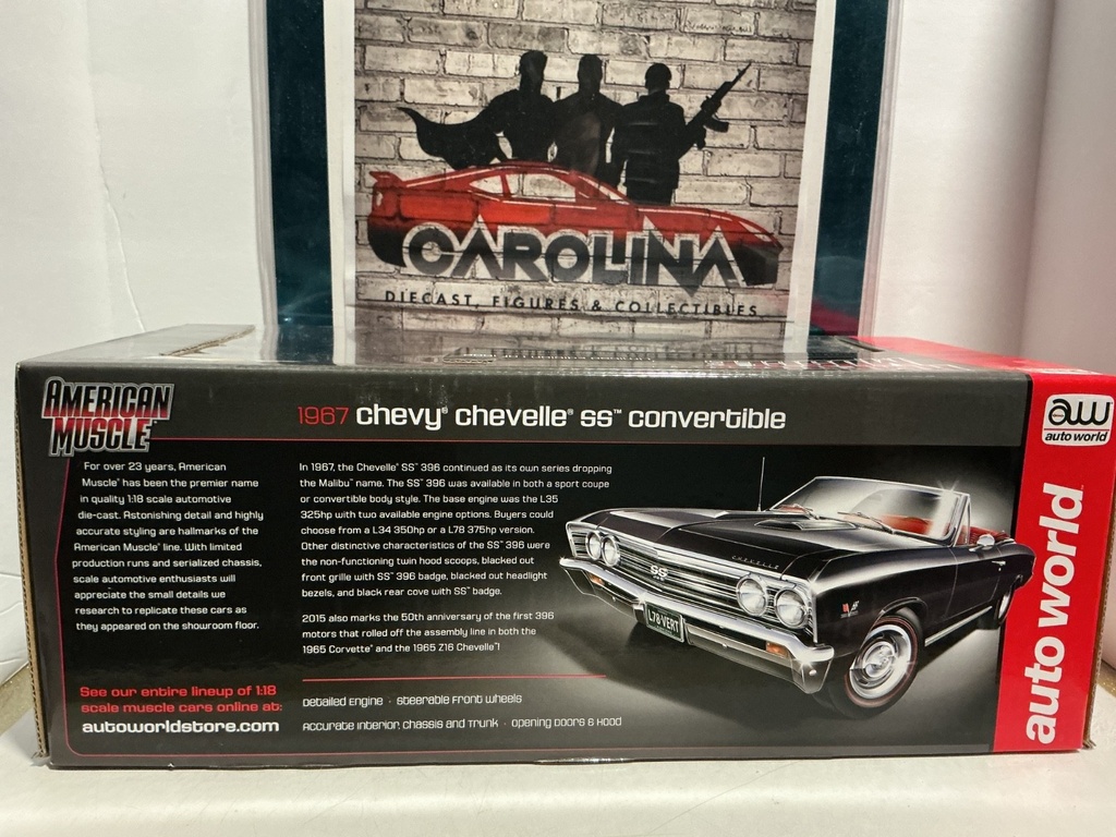1:18 AUTO WORLD- 1967 CHEVY CHEVELLE SS CONVERTIBLE image