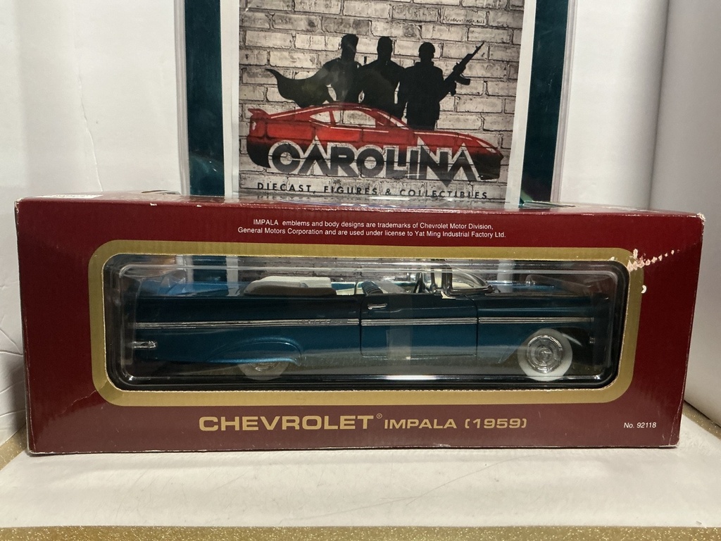1:18 ROAD LEGENDS - 1959 CHEVROLET IMPALA [BLUE] [MINOR SCUFF/DAMAGE ON BOX] image