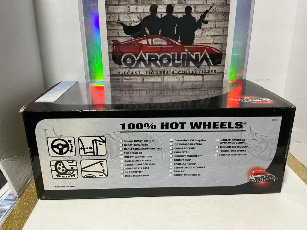 1:18 HOTWHEELS 100% - SLIGHTLY MODIFIED PURPLE / GRAY ON BROWN image