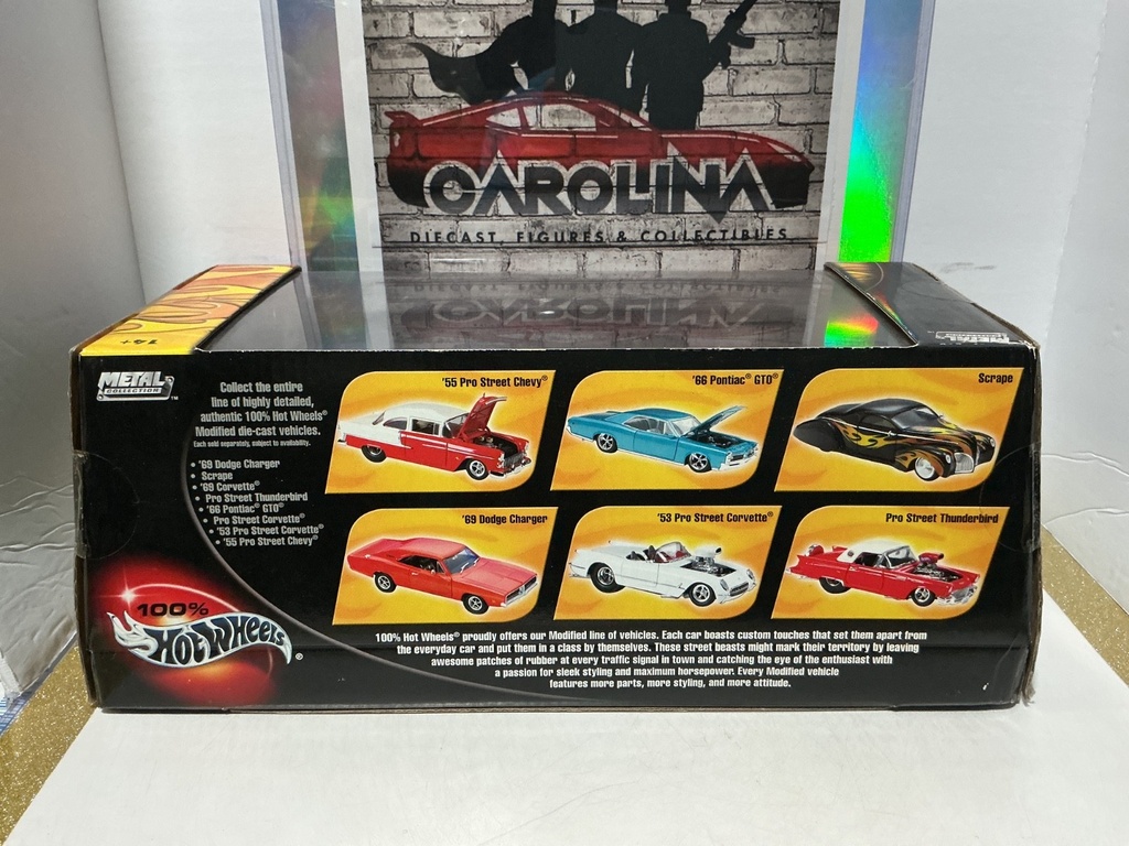 1:18 HOTWHEELS SCRAPE MODIFIED LIMITED EDITION - BLACK WITH FLAMES image
