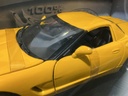 1:18 HOTWHEELS YELLOW ON BLACK C5 CORVETTE image