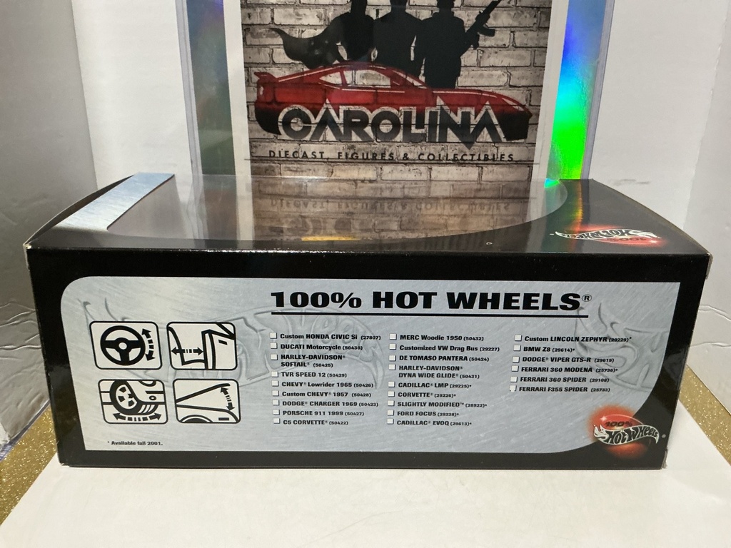 1:18 HOTWHEELS YELLOW ON BLACK C5 CORVETTE image