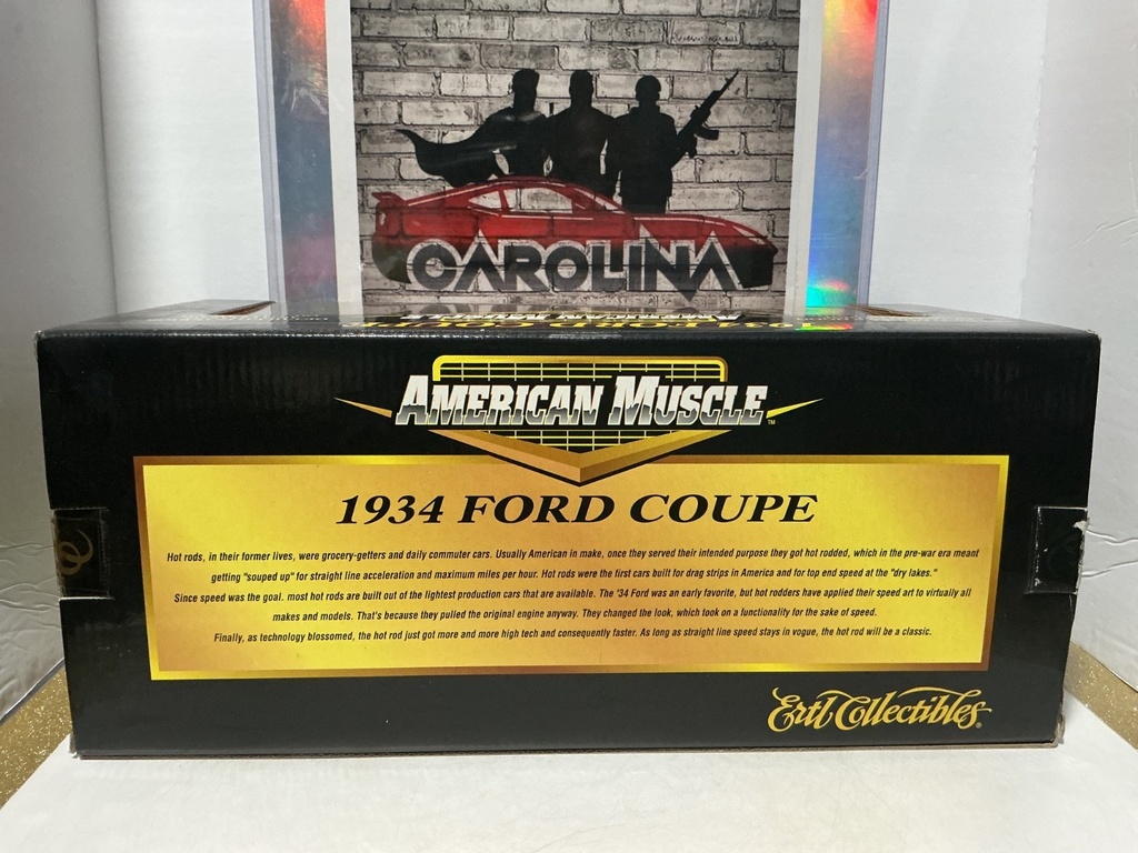 1:18 ERTL AMERICAN MUSCLE - 1934 FORD COUPE LIMITED EDITION [RED] image