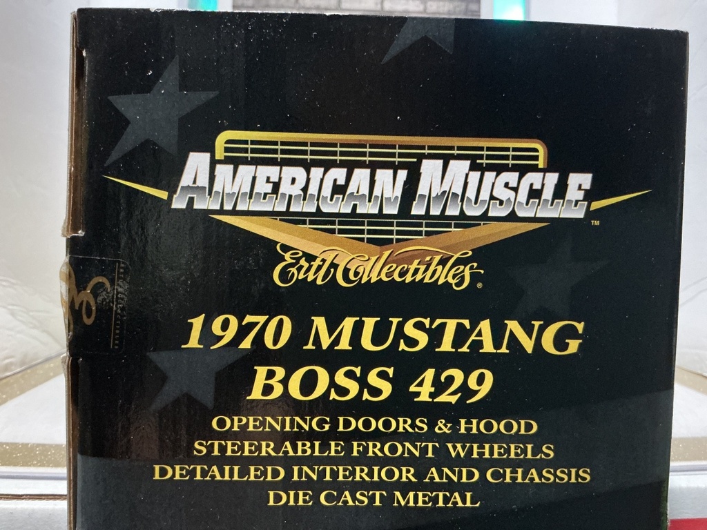 1:18 ERTL AMERICAN MUSCLE - 1970 MUSTANG BOSS 429 [BLACK W/FIRE] image