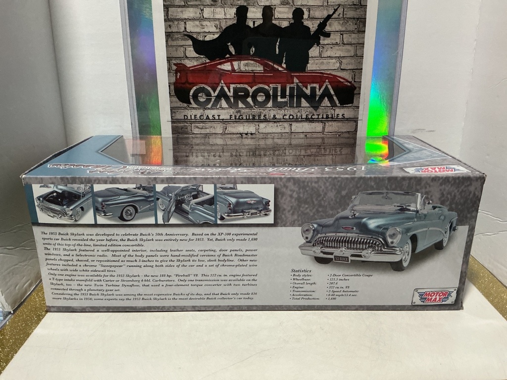 1:18 MOTORMAX TIMELESS CLASSICS 1953 BUICK SKYLARK RED ON WHITE image