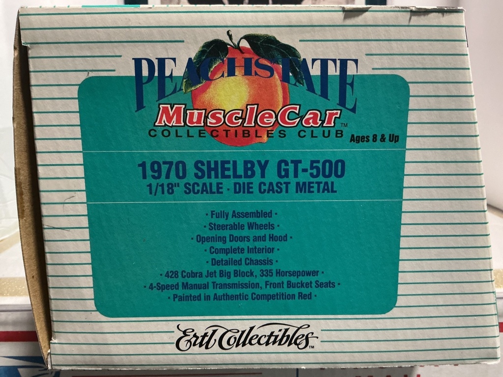 1:18 ERTL PEACHSTATE - 1970 SHELBY GT-500 [RED/WHITE] image