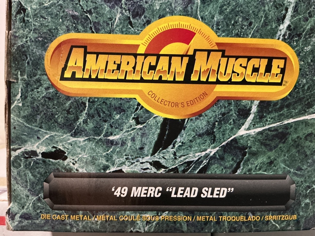1:18 ERTL COLLECTIBLES - AMERICAN MUSCLE ‘49 MERC “LEAD SLED” RED/GRAY [RASHING] image