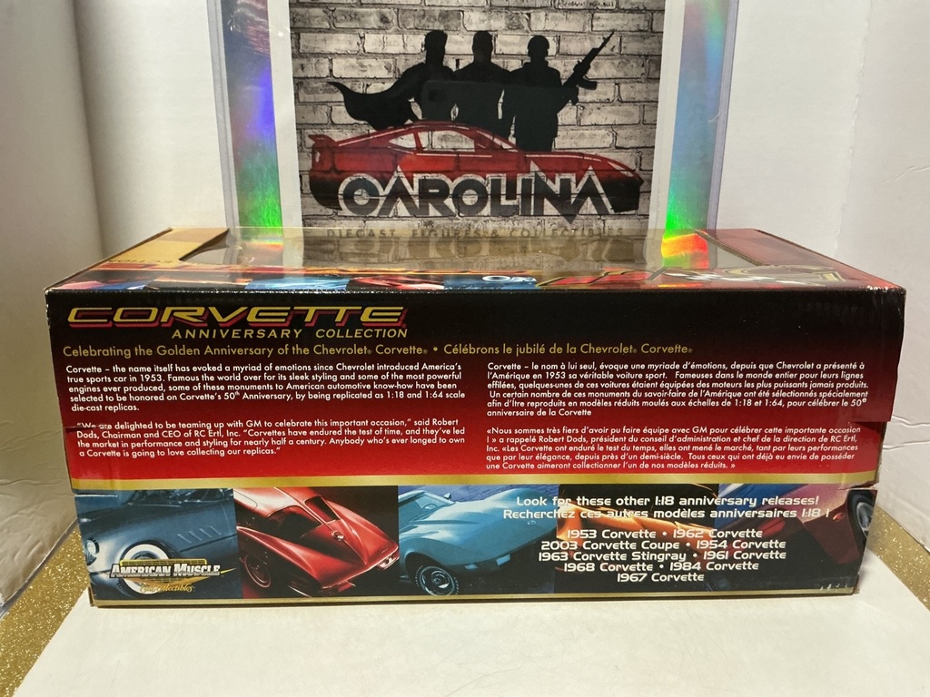 1:18 ERTL CORVETTE 50TH ANNIVERSARY 1953 CORVETTE [RED/WHITE] image