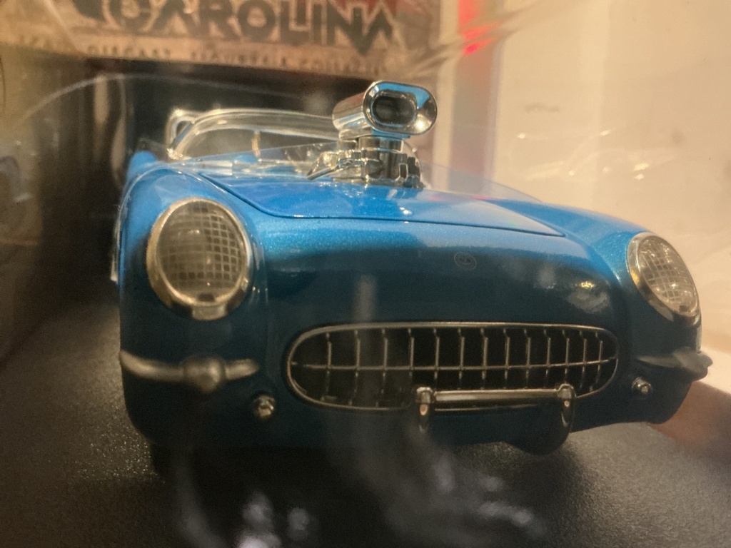 1:18 HOTWHEELS - LIMITED EDITION ‘53 PRO STREET CORVETTE MODIFIED BLUE ON WHITE image