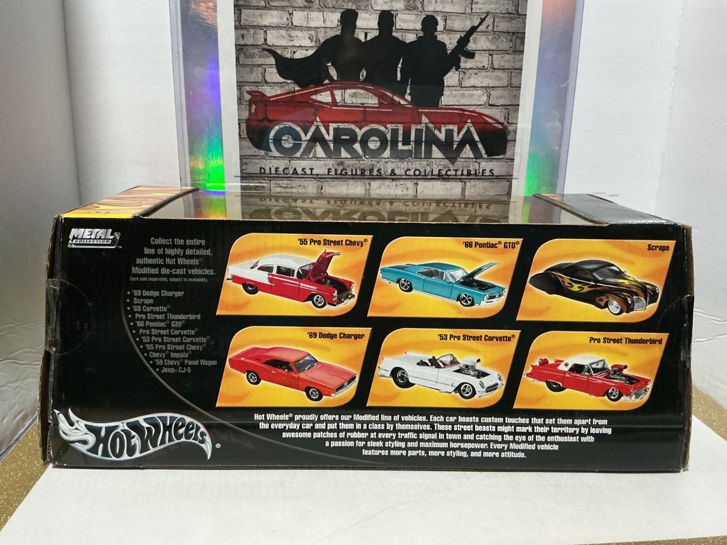 1:18 HOTWHEELS - LIMITED EDITION ‘53 PRO STREET CORVETTE MODIFIED BLUE ON WHITE image