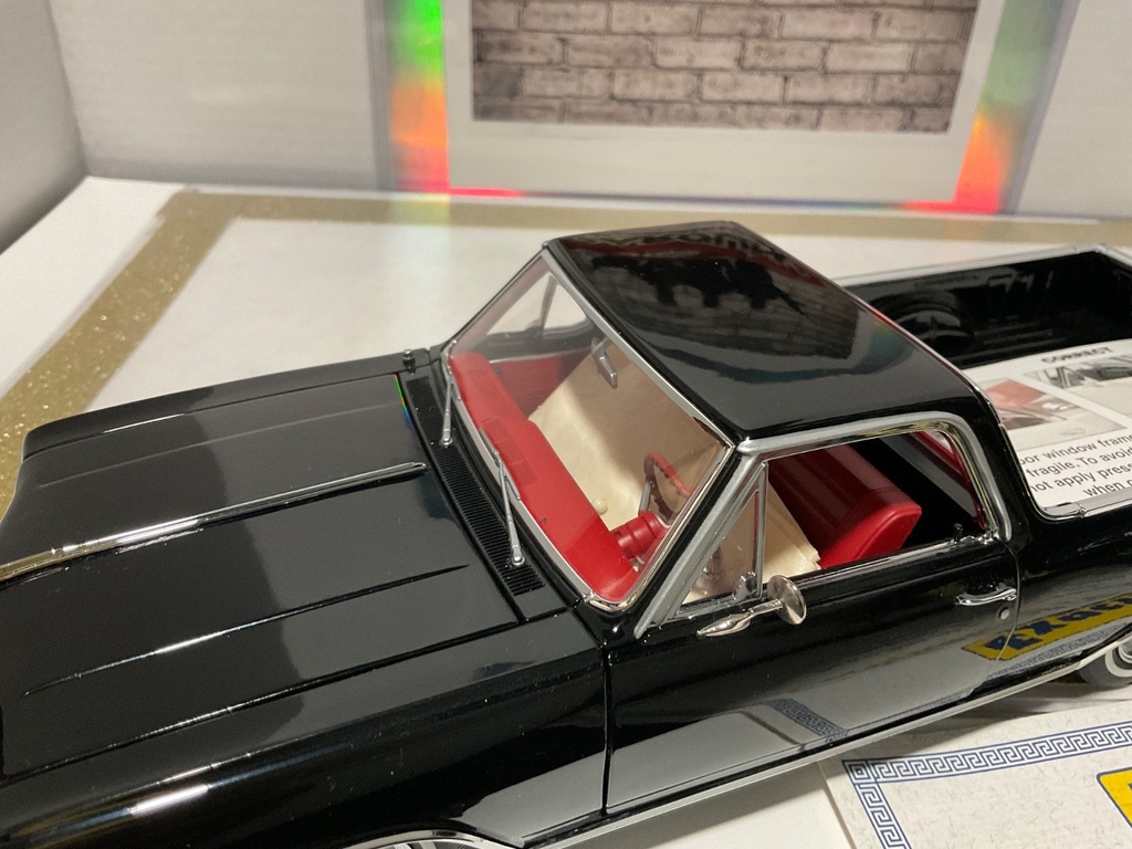 1:18 EXACT DETAIL 1965 TUXEDO BLACK CUSTOM EL CAMINO {LIGHT RASHING } image