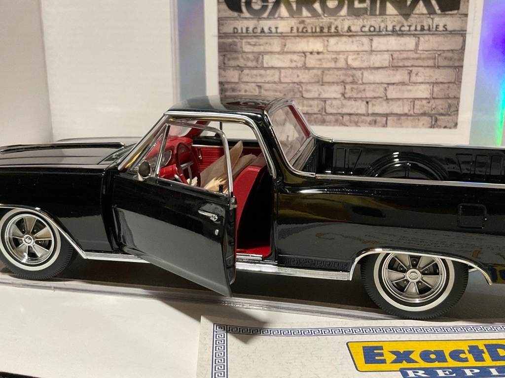 1:18 EXACT DETAIL 1965 TUXEDO BLACK CUSTOM EL CAMINO {LIGHT RASHING } image