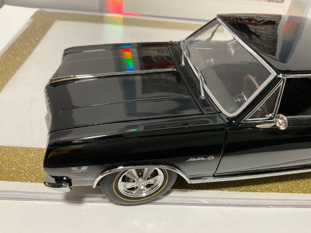 1:18 EXACT DETAIL 1965 CHEVELLE Z16 TUXEDO BLACK ** CAR HAS LIGHT RASHING image