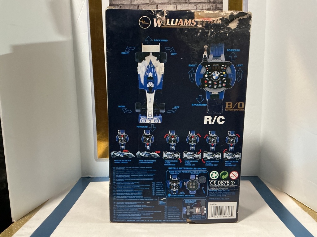 New-Ray Formula 1 Williams BMW FW26 R/C 1:24 Scale JP Montoya Wrist Control 2005 image