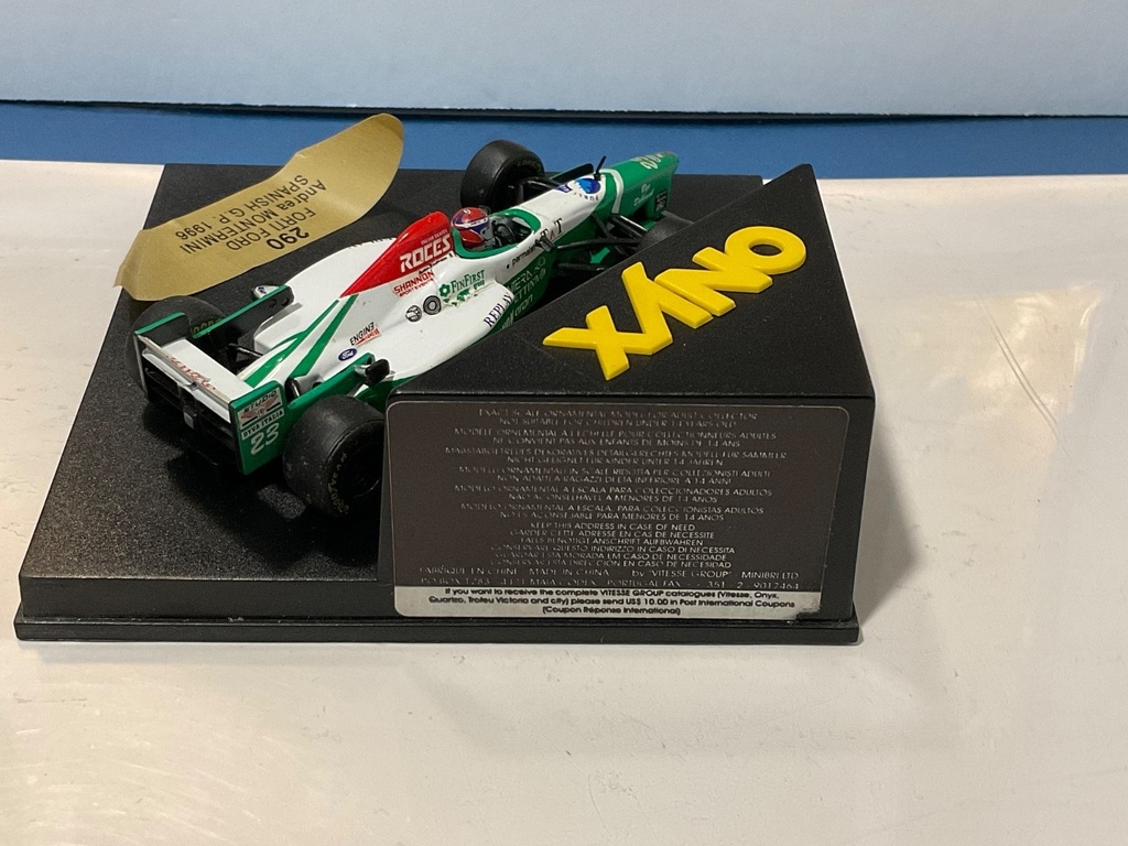 1:43 ONYX F1 290 FORTI FORD Andrea MONTERMINI SPANISH G.P. 1996 image