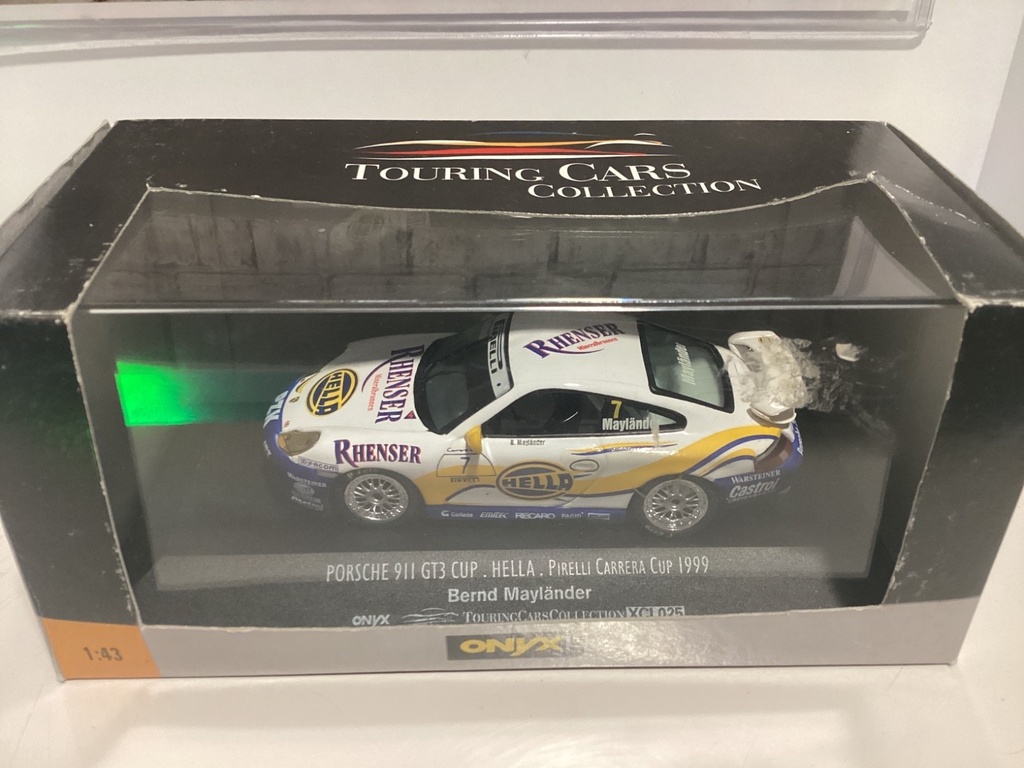 1:43 ONYX RALLY CAR PORSCHE 911 GT3 CUP. HELLA. PIRELLI CARRERA CUP 1999 #7 image