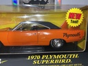 1:18 ERTL 1970 PLYMOUTH SUPERBIRD ORANGE ON BLACK [LIGHT RASHING NEAR DOOR] image