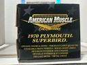 1:18 ERTL 1970 PLYMOUTH SUPERBIRD ORANGE ON BLACK [LIGHT RASHING NEAR DOOR] image