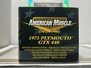 1:18 ERTL 1971 PLYMOUTH GTX 440 YELLOW ON BLACK [DOOR DAMAGED] image