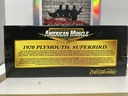 1:18 ERTL HOBBY EDITION 1 OF 5,000 1970 PLYMOUTH SUPERBIRD WHITE ON BLACK image