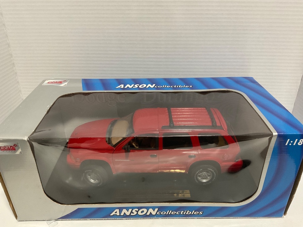 1:18 ANSON DODGE DURANGO RED ON TAN image
