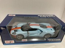 1:18 MAISTO 2019 FORD GT BLUE/ORANGE ON BLACK image