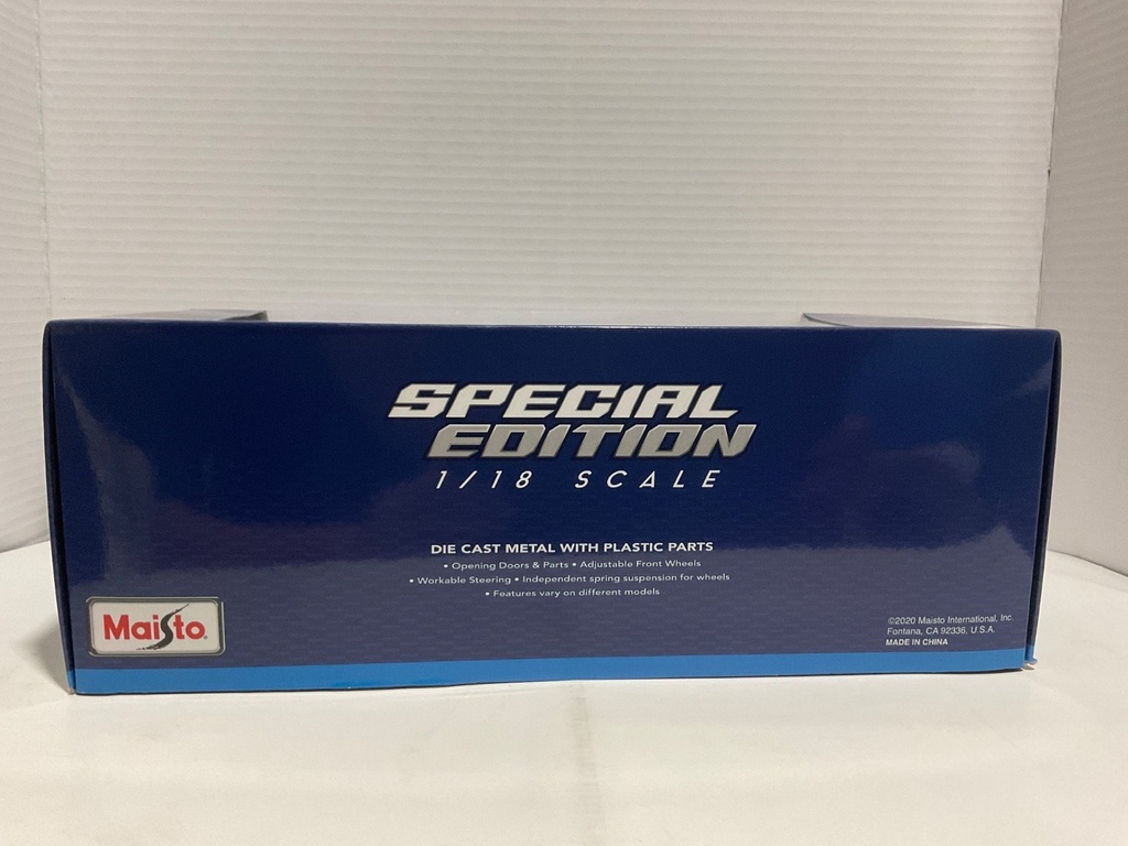 1:18 MAISTO 2019 FORD GT BLUE/ORANGE ON BLACK image