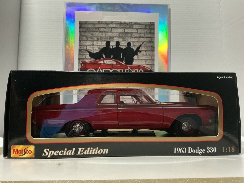 1:18 1963 DODGE 330 RED ON RED image