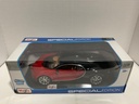 1:18 MAISTO BUGATTI CHIRON RED/BLACK ON BROWN image