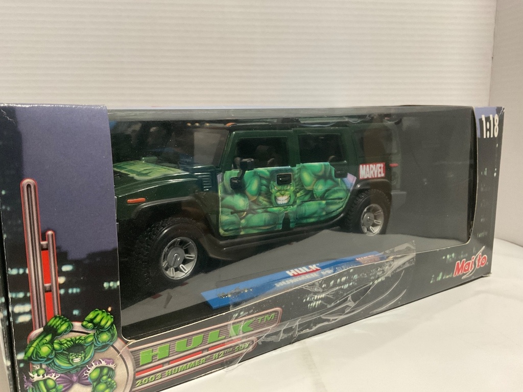 1:18 MAISTO MARVEL HULK HUMMER H2 SUV GREEN/BLACK image