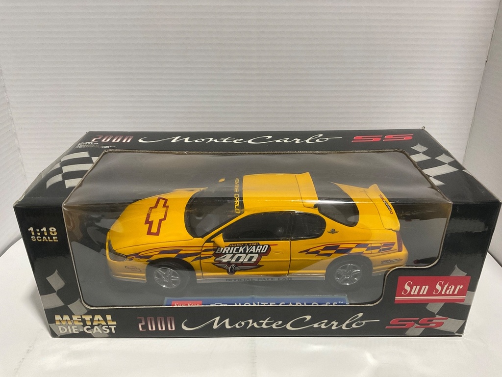 1:18 SUN STAR 2000 MONTE CARLO SS YELLOW ON BLACK image